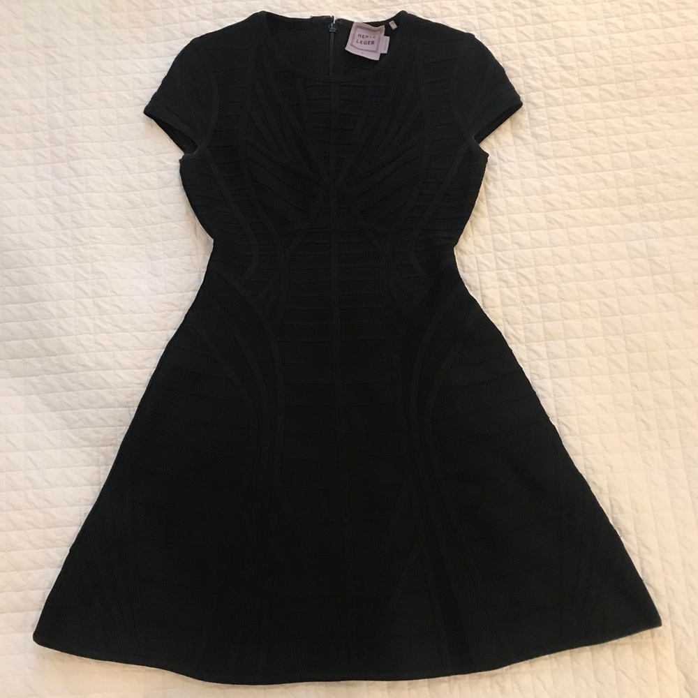 Herve Leger Black Dress Size S